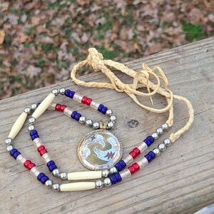 Sterling/ Brass Native American?? Necklace